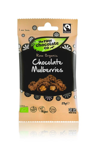 Organic Raw Chocolate Mulberries Snack Pack 28g