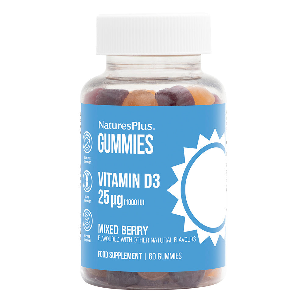 Natures Plus Gummies Vitamin D 25ug/1000iu Mixed Berry 60 gummies