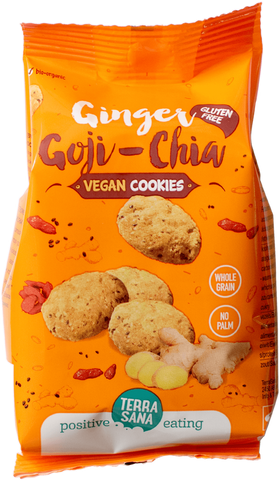 Terrasana Organic Ginger Goji Chia Cookies 150g Gluten Free Vegan