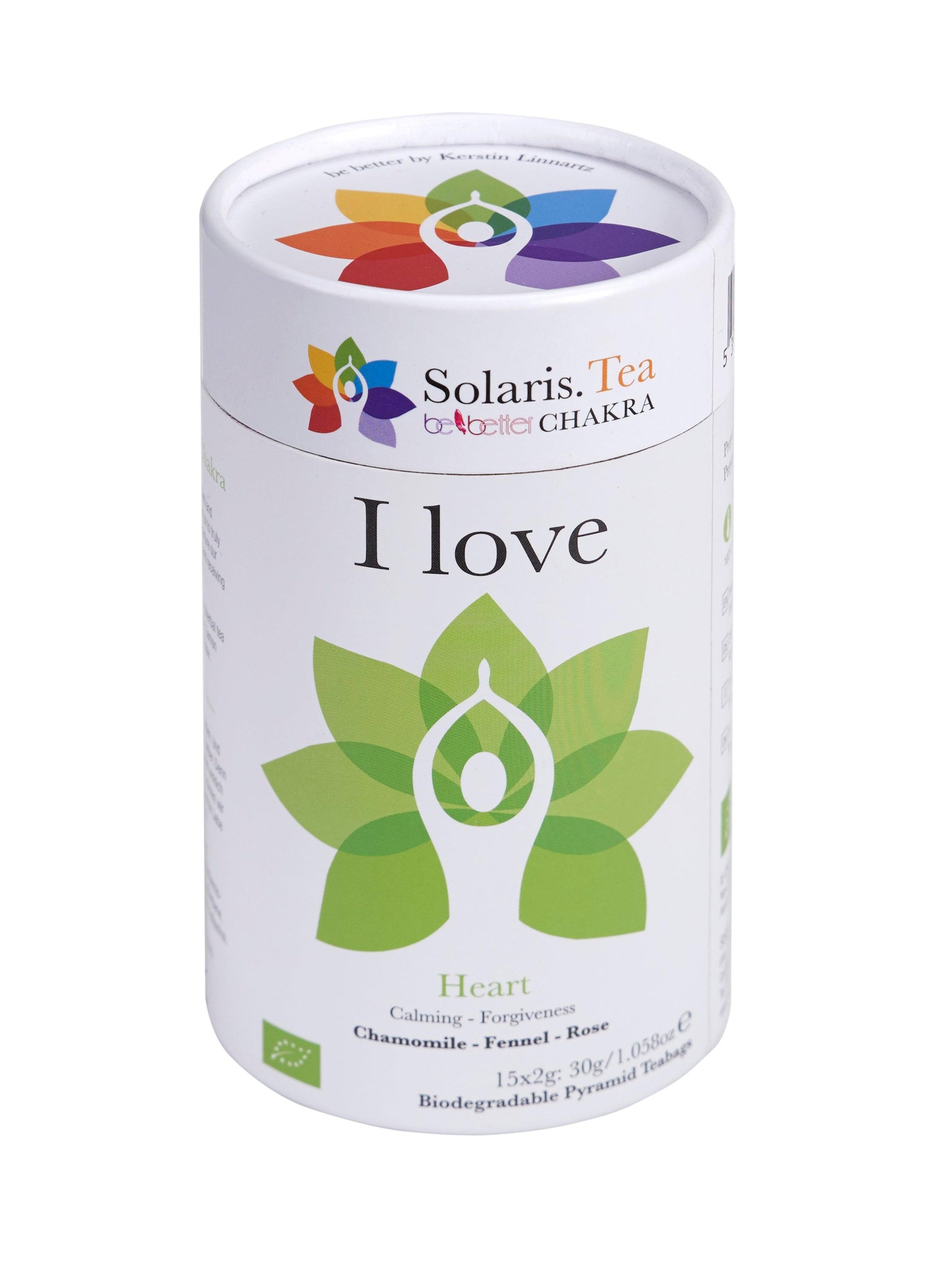 Solaris BeBetter Chakra Pyramid Teas I Love - Heart Chakra Tea 15Bags
