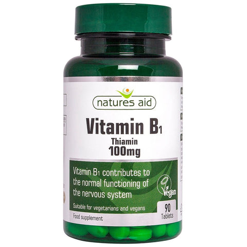 Natures Aid Vitamin B1 Thiamin 100mg 90 Tabs